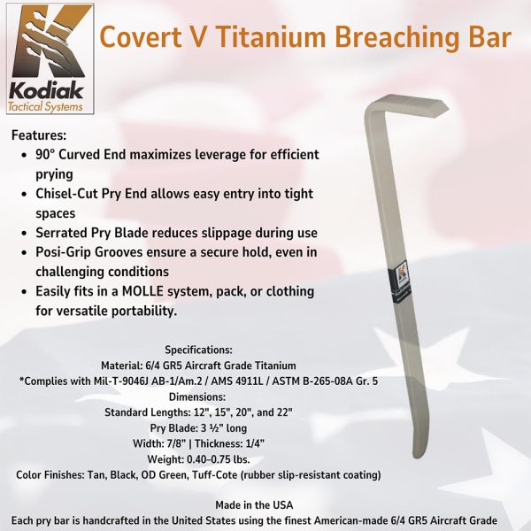 Covert V Titanium Breaching Bar