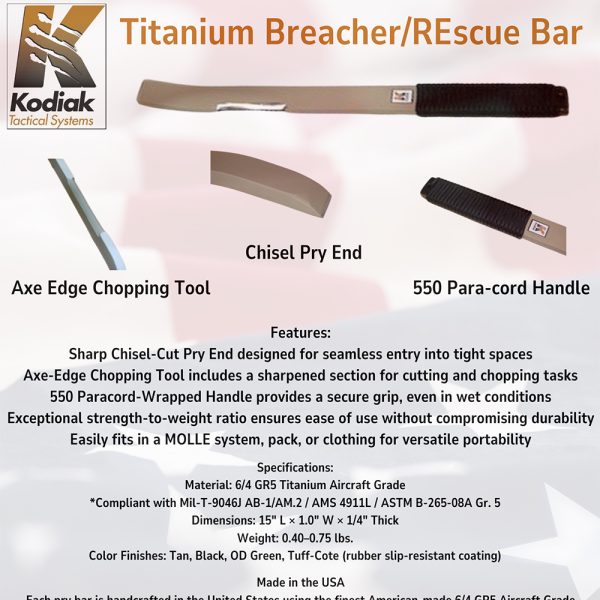 Titanium Breacher/REscue Bar